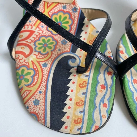 Jimmy Choo Black Leather Strappy Heels Sandals Vintage 90s Y2K Womens 38 - Picture 5 of 15